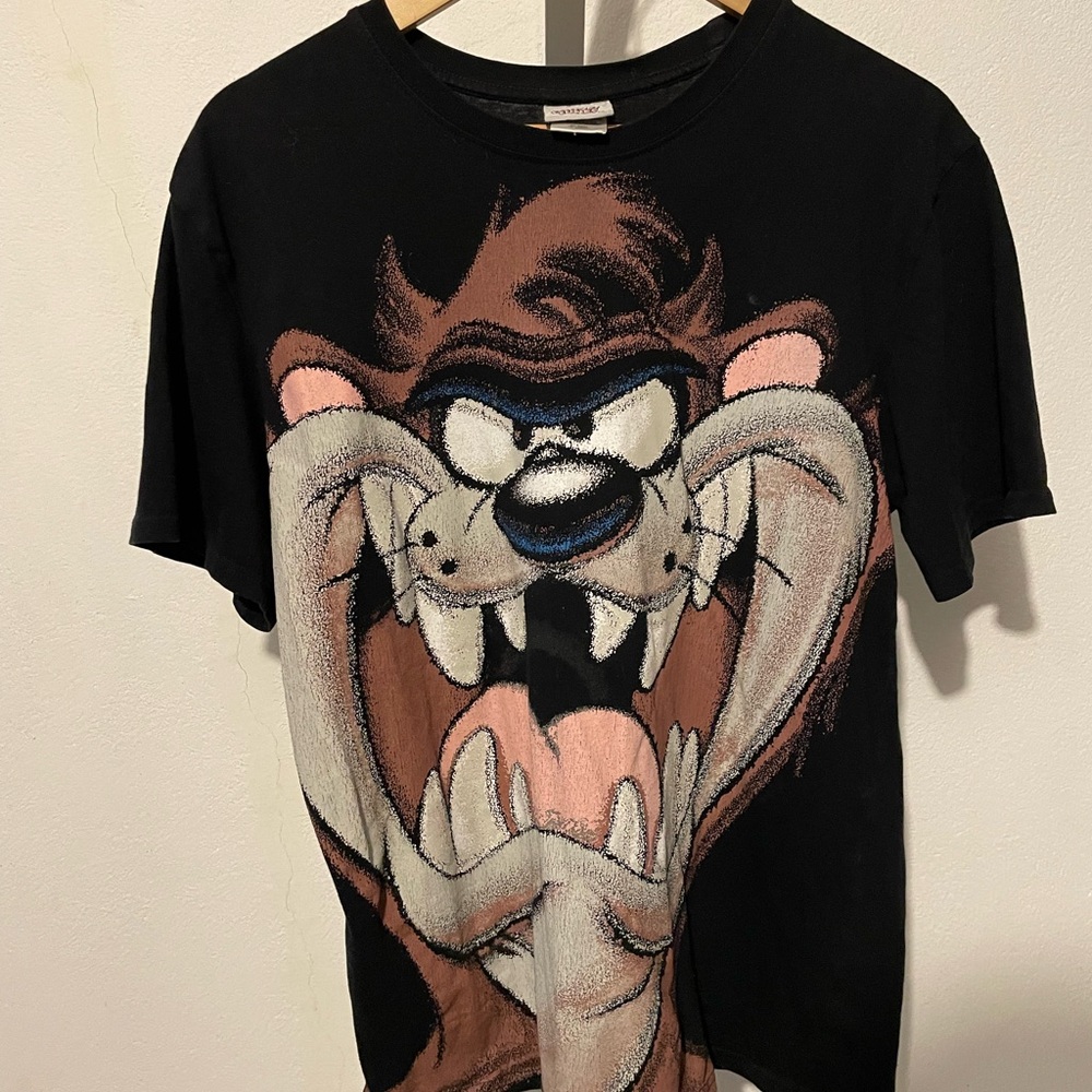 Looney Tunes Taz - Black T-Shirt with Cartoon Graphic